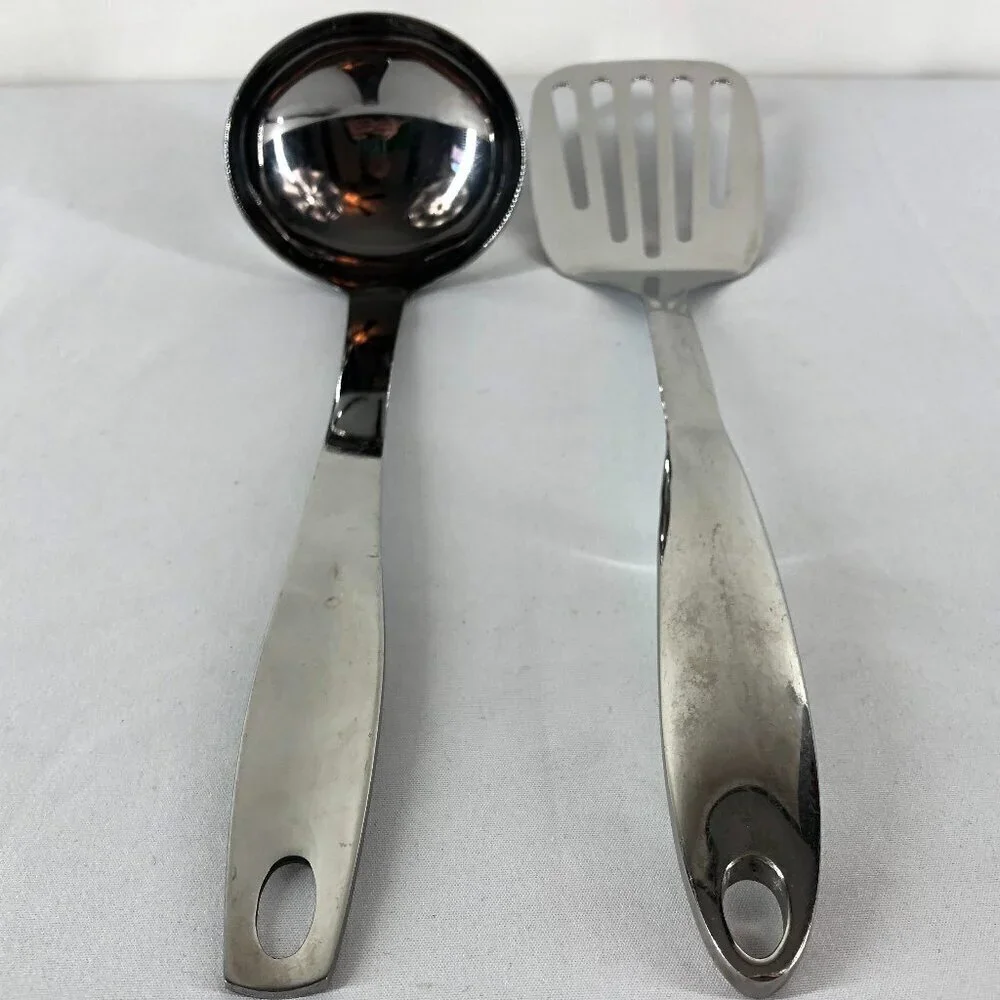 Oneida Stainless Ladle & Wolfgang Puck Stainless Spatula